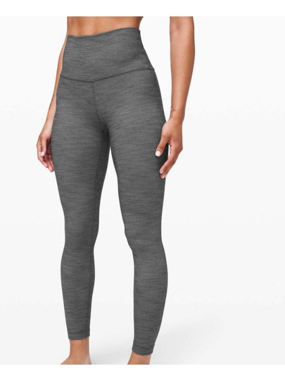 Lululemon Align Pant II 25" Leggings W5CFGS Herringbone Gray High Rise Women's 6